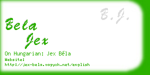 bela jex business card